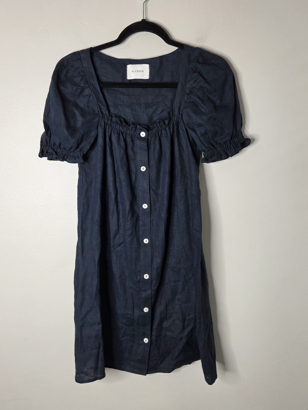 Sleeper Brigitte Mini Dress In Navy